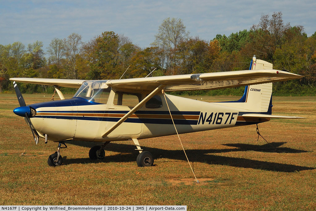 N4167F, 1958 Cessna 172 C/N 46067, Seen on my spotter tour 2010.