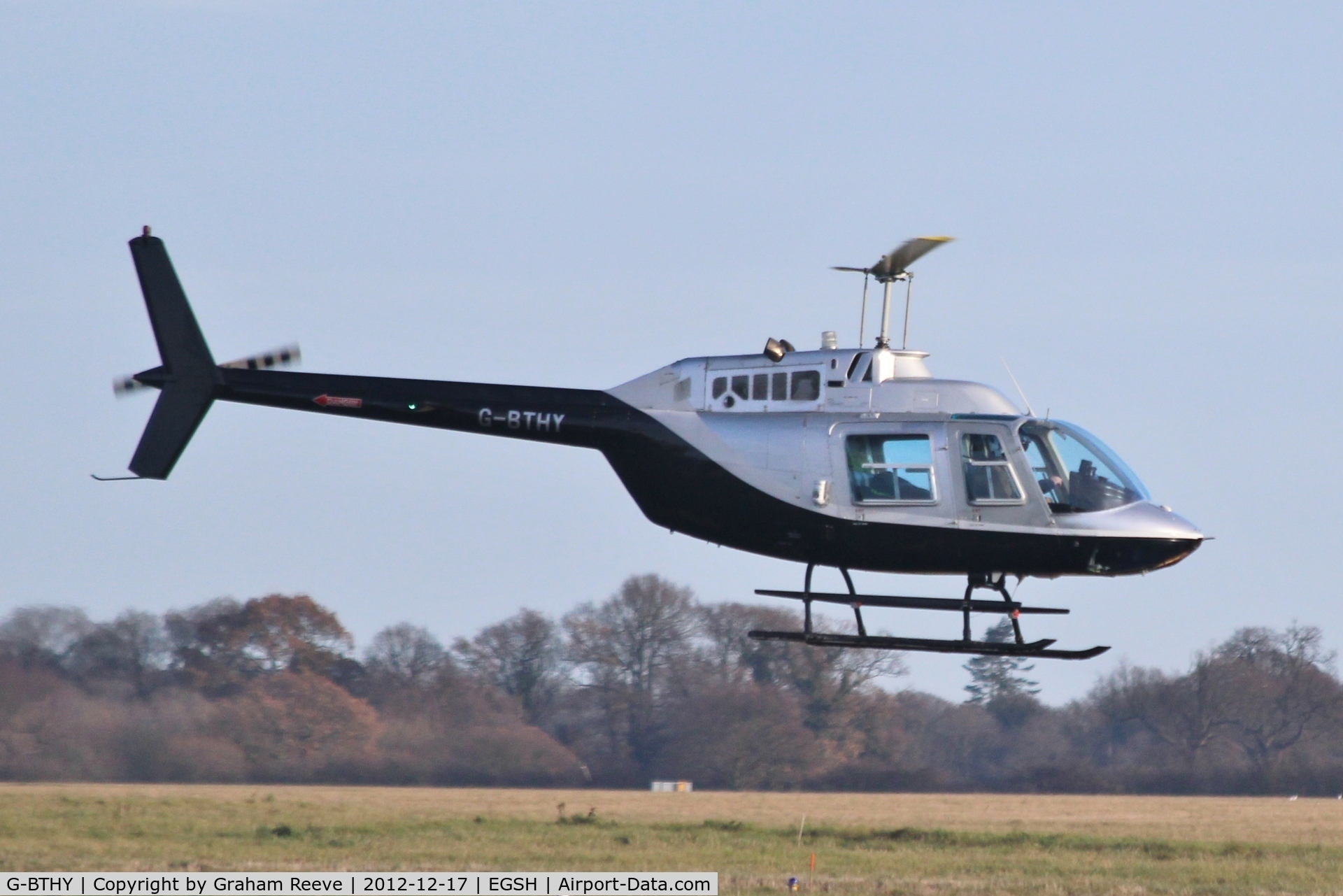 G-BTHY, 1977 Bell 206B JetRanger III C/N 2290, Just arrived.
