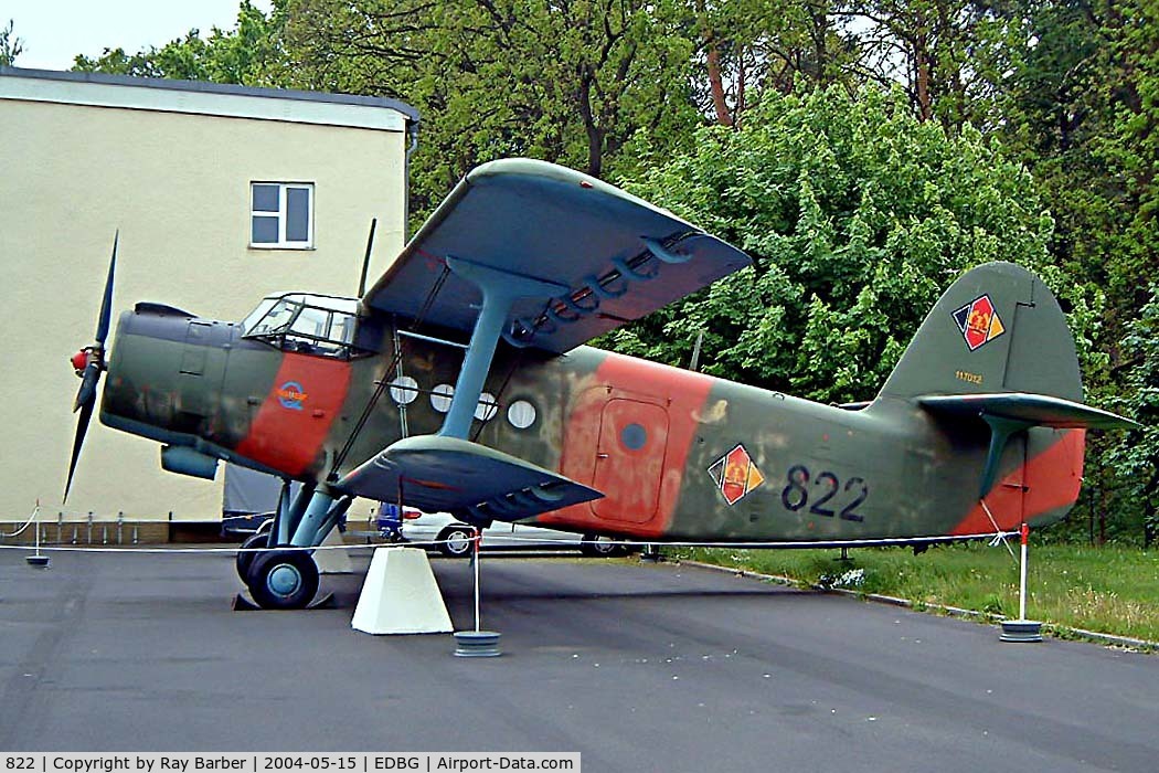 822, 1962 Antonov An-2T C/N 117047312, Antonov An-2 [117047312] (East German AF) Berlin-Gatow~D 15/05/2004