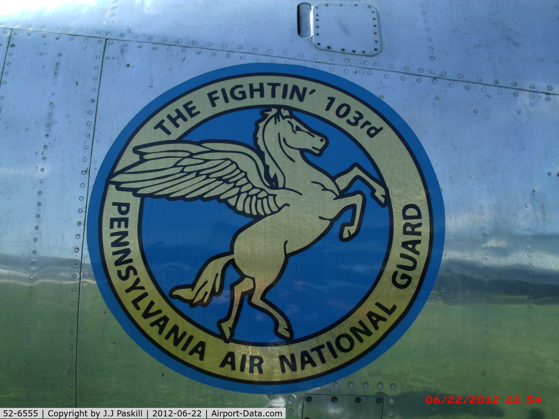 52-6555, 1952 Republic F-84F Thunderstreak C/N Not found 52-6555, PA ANG