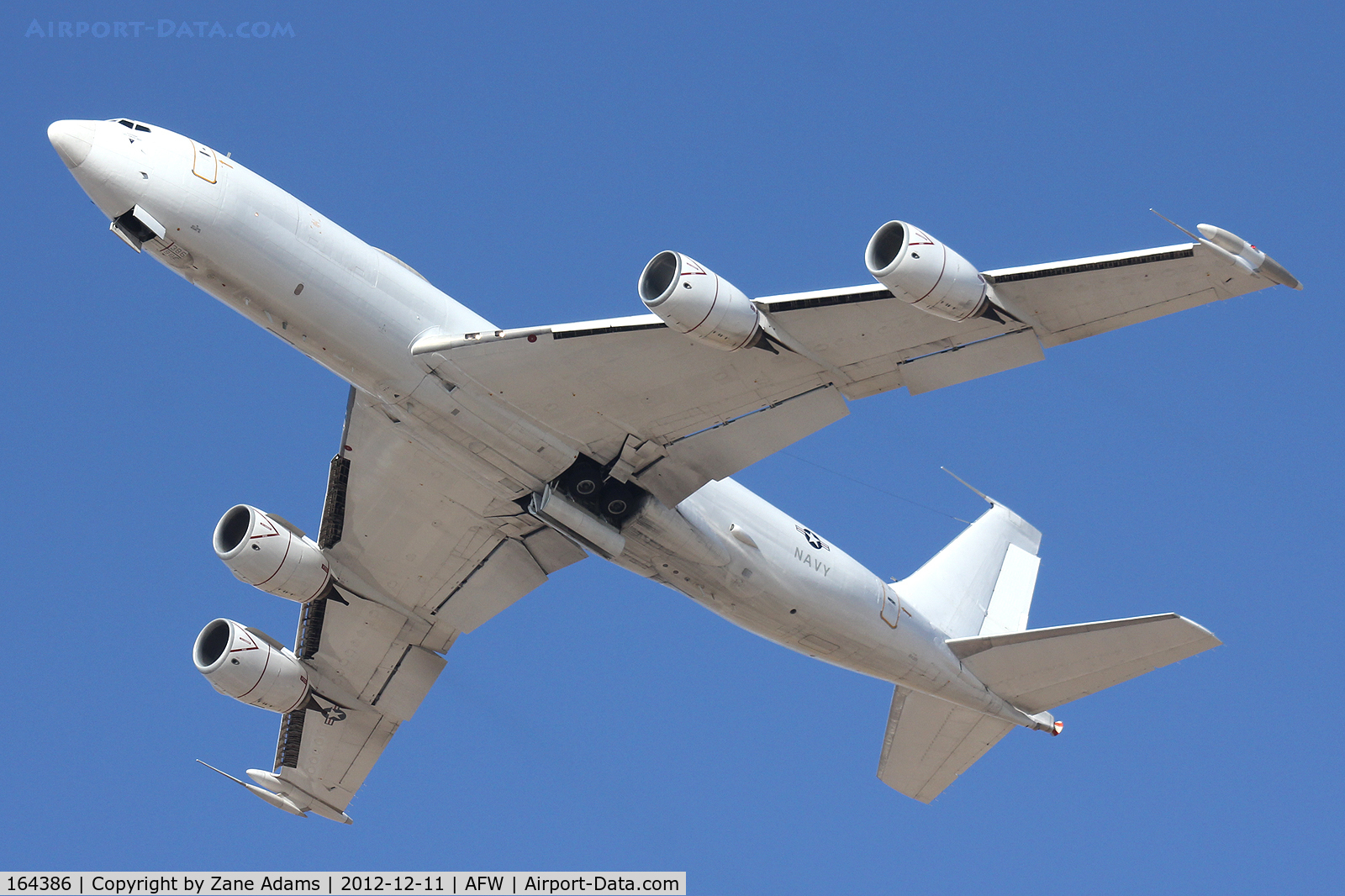 164386, 1989 Boeing E-6B Mercury C/N 23894, US Navy E-6B doing touch and goes at Alliance Airport - Fort Worth, TX