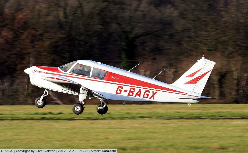 G-BAGX, 1967 Piper PA-28-140 Cherokee C/N 28-23633, Ex: N3574K > G-BAGX - Originally and currently in private hands since October 1972