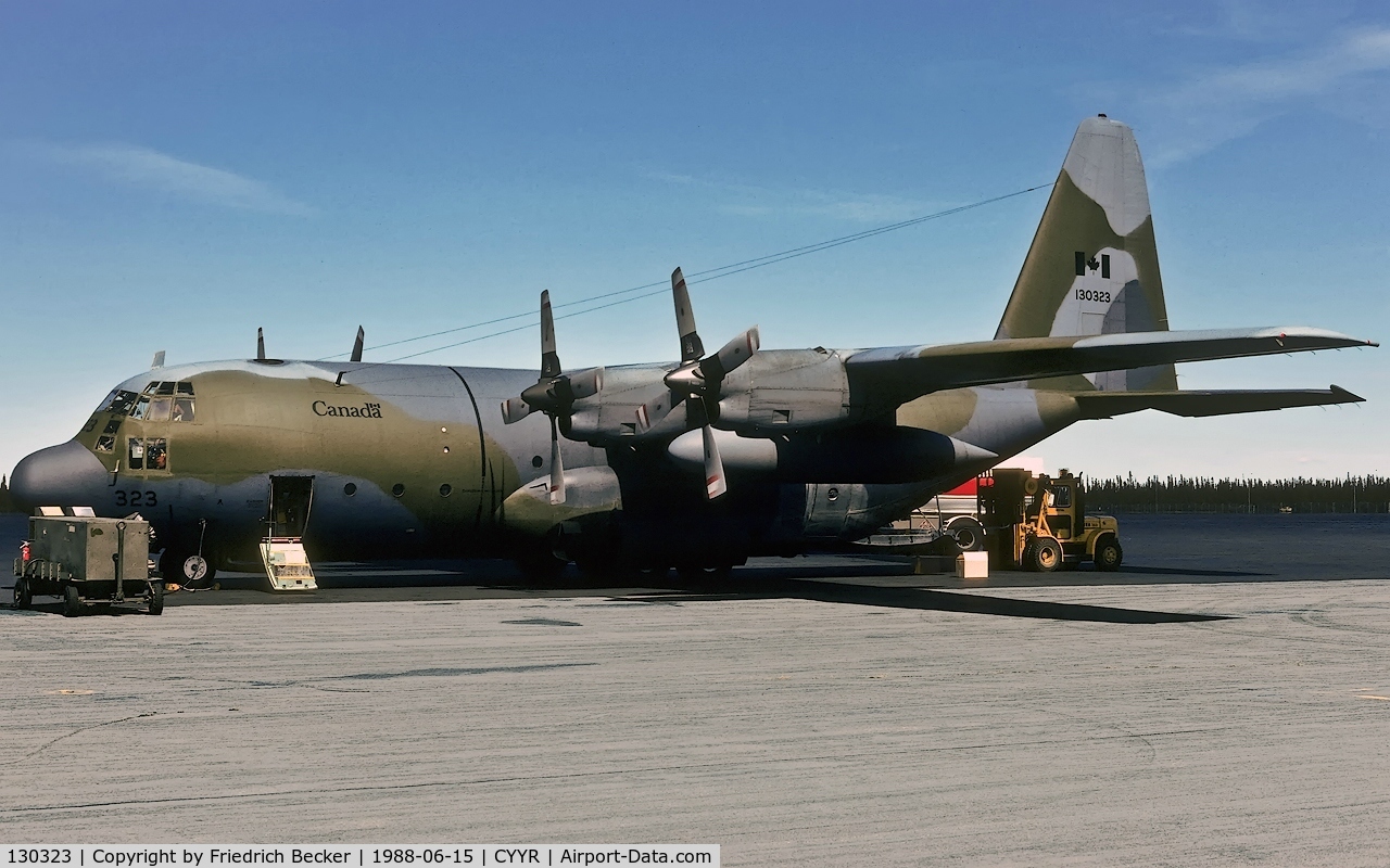 130323, 1966 Lockheed CC-130E Hercules C/N 382-4193, transient at CFB Goose Bay