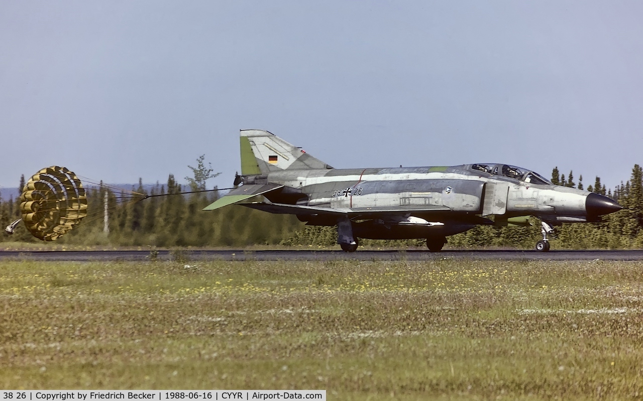 38 26, 1972 McDonnell Douglas F-4F Phantom II C/N 4681, decelerating after touchdown