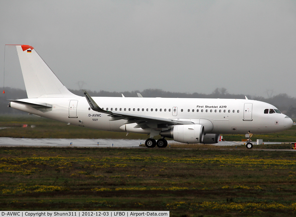 D-AVWC, 2012 Airbus A319-112 C/N 5327, First A319 sharklets prototype...
