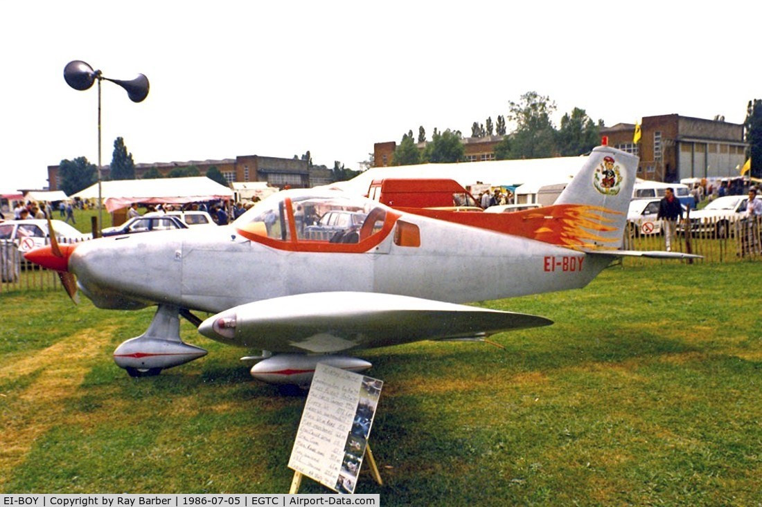 EI-BOY, 1971 Practavia Pilot Sprite (Prototype) C/N SAAC-08, Practavia Pilot Sprite [SAAC-08] Cranfield~G 05/07/1986