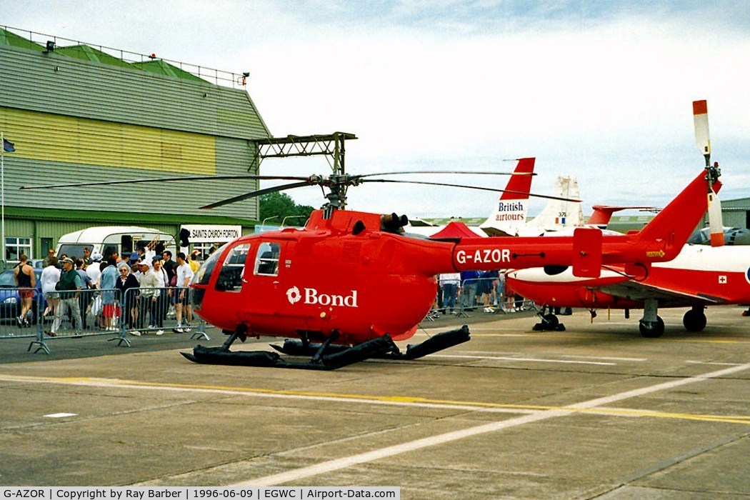 G-AZOR, 1971 MBB Bo-105DB C/N S.20, Bolkow Bo.105DB [S-20] (Bond Helicopters) RAF Cosford~G 09/06/1996
