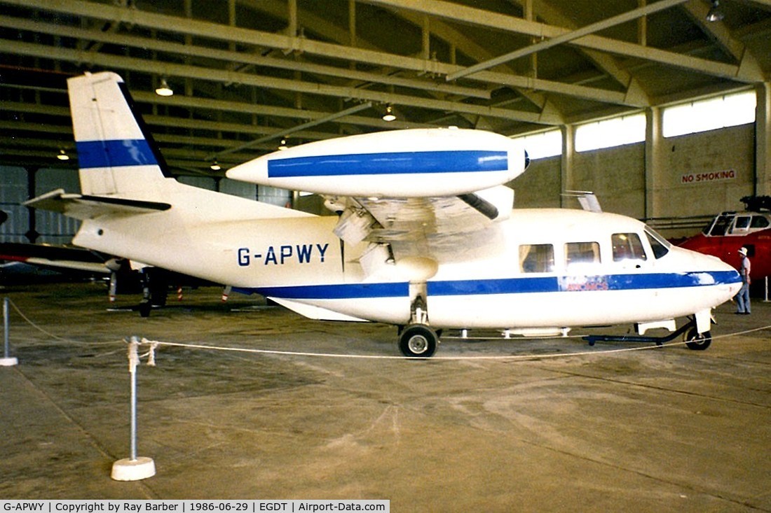 G-APWY, 1959 Piaggio P-166AL-1 C/N 362, Piaggio P-166 [362] (Marconi Avionics) Wroughton~G 29/06/1986