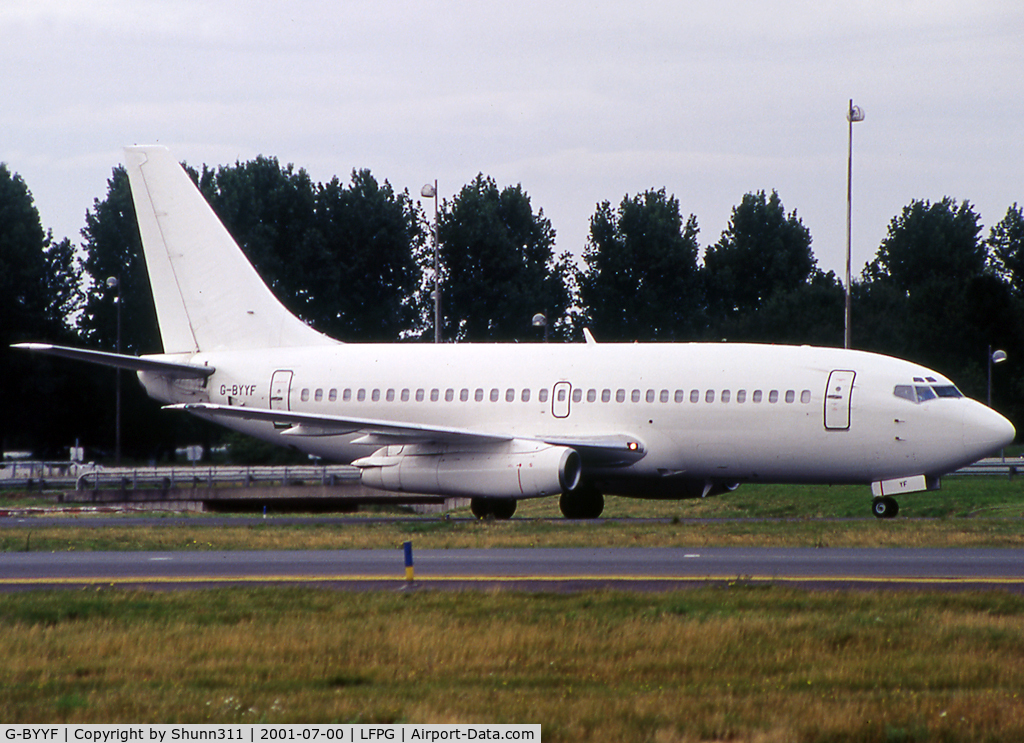 G-BYYF, 1979 Boeing 737-229C C/N 21738, Taxiing on parallels runways and was used by Axis Airways during any month...