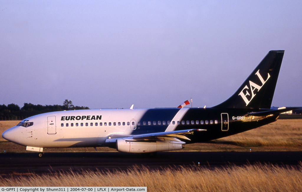 G-GPFI, 1974 Boeing 737-229 C/N 20907, Taxiing for departure after French Formula One GP 2004... Was used by Mc Laren F1 Team