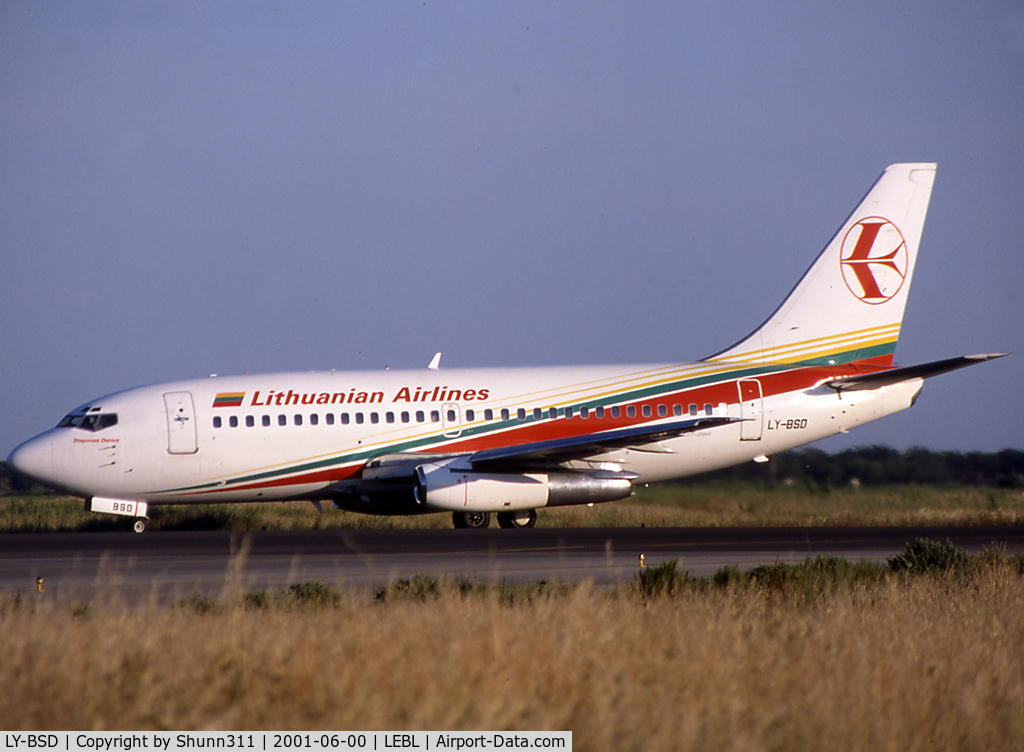 LY-BSD, 1982 Boeing 737-2T4 C/N 22701, Waiting holding point rwy 20 before departure...