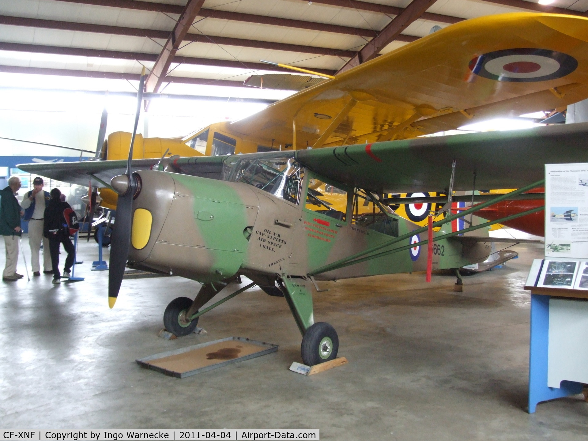 CF-XNF, 1947 Auster AOP.6A C/N 2586, Auster AOP6A at the British Columbia Aviation Museum, Sidney BC