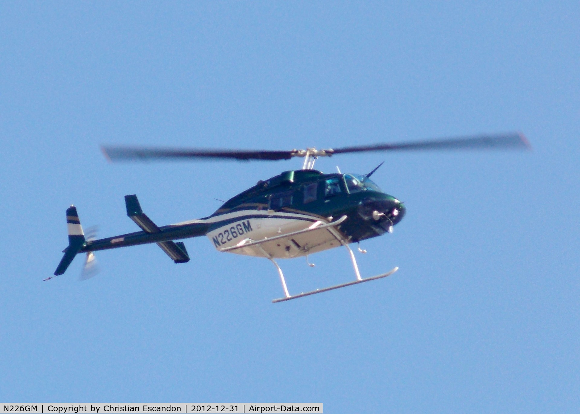 N226GM, 2006 Bell 206L-4 LongRanger IV LongRanger C/N 52333, In flight over Fresno ,Ca 12/31/12 12:10 P.M.