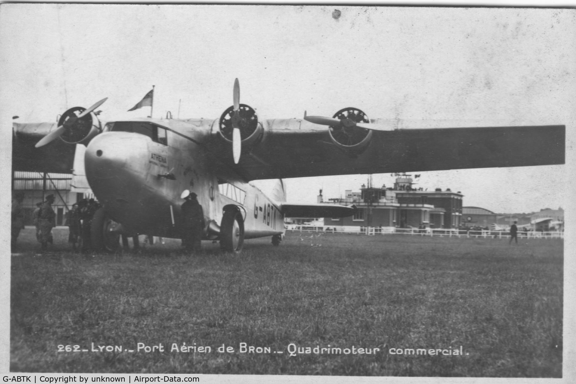 G-ABTK, Armstrong Whitworth AW15 Atlanta C/N AW744, G-ABTK at Lyon Airport (France) year unknown.
