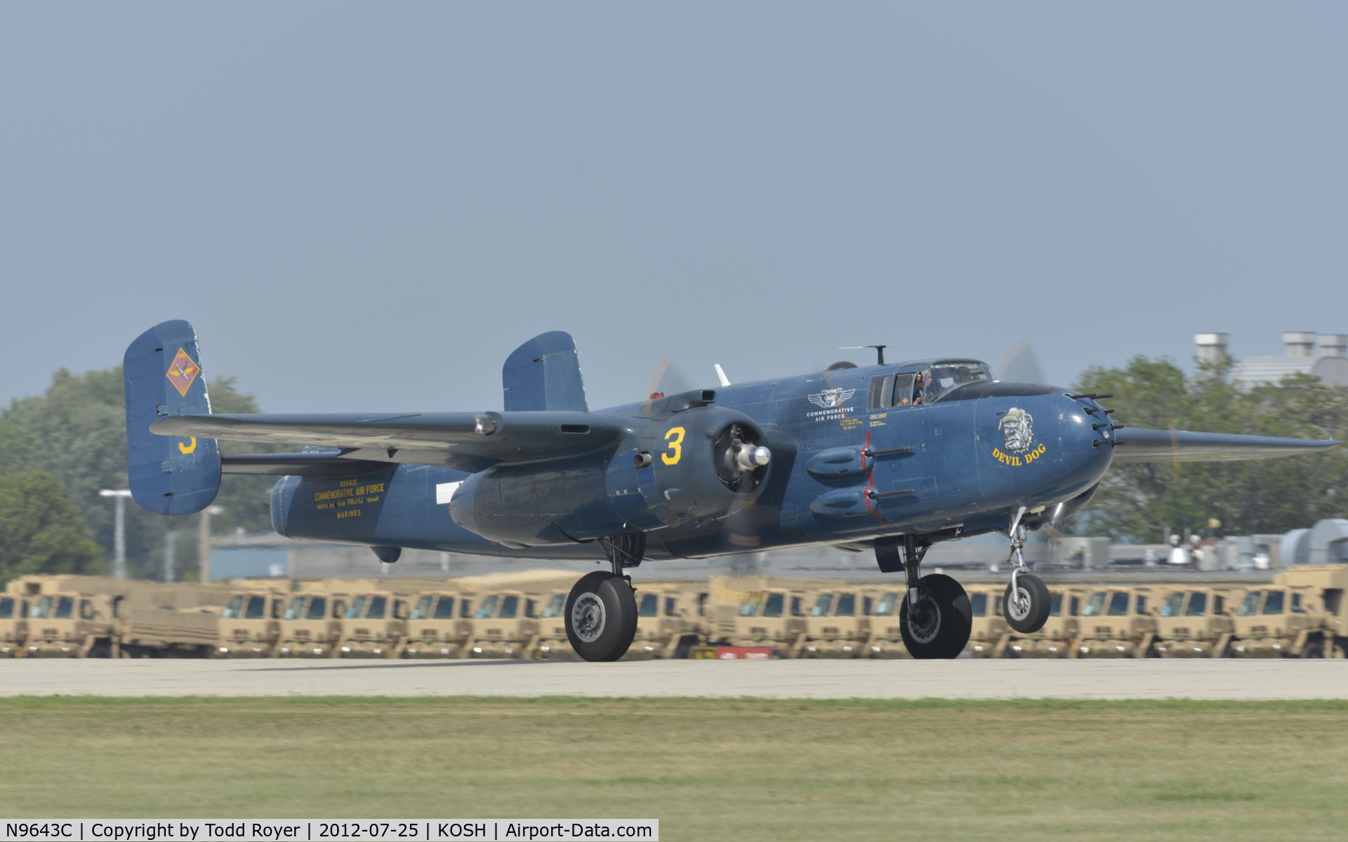 N9643C, 1944 North American B-25J Mitchell Mitchell C/N 108-47512, Airventure 2012