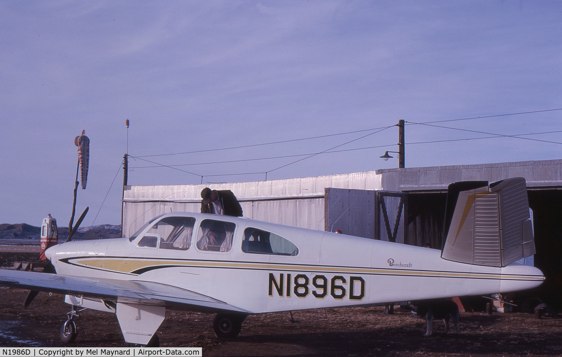 N1986D, 1952 Beech C35 Bonanza C/N D-3220, At the taking of the picture it was owned by Les Maynard of Smithland Iowa back in the sixties. He was a local farmer and Aerial Sprayer.
