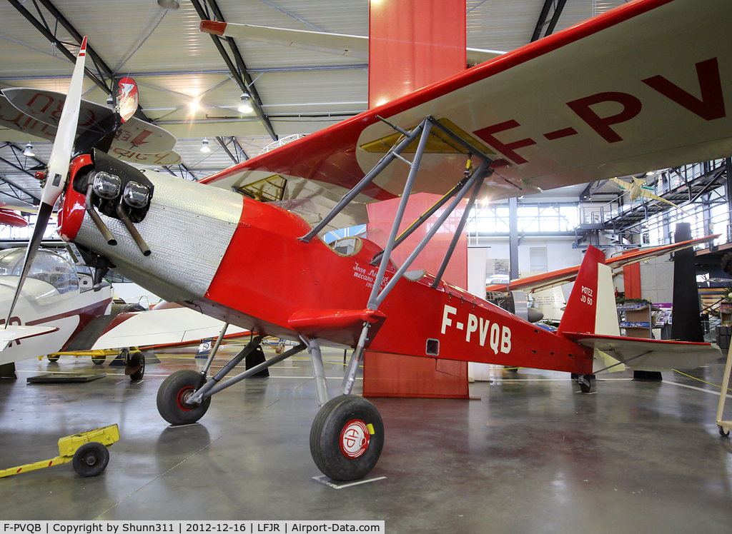 F-PVQB, 1960 Potez 60 Sauterelle C/N 01 (F-PVQB), Hangared inside Angers-Marcé Museum... Aircraft flying...