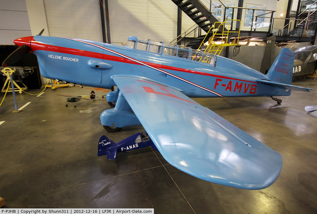F-PJHB, Caudron C.431 Rafale C/N 1, Preserved inside Angers-Marcé Museum... Replica of the real Caudron Rafale c/n 02 where Hélène Boucher was died in a crash in 1934...