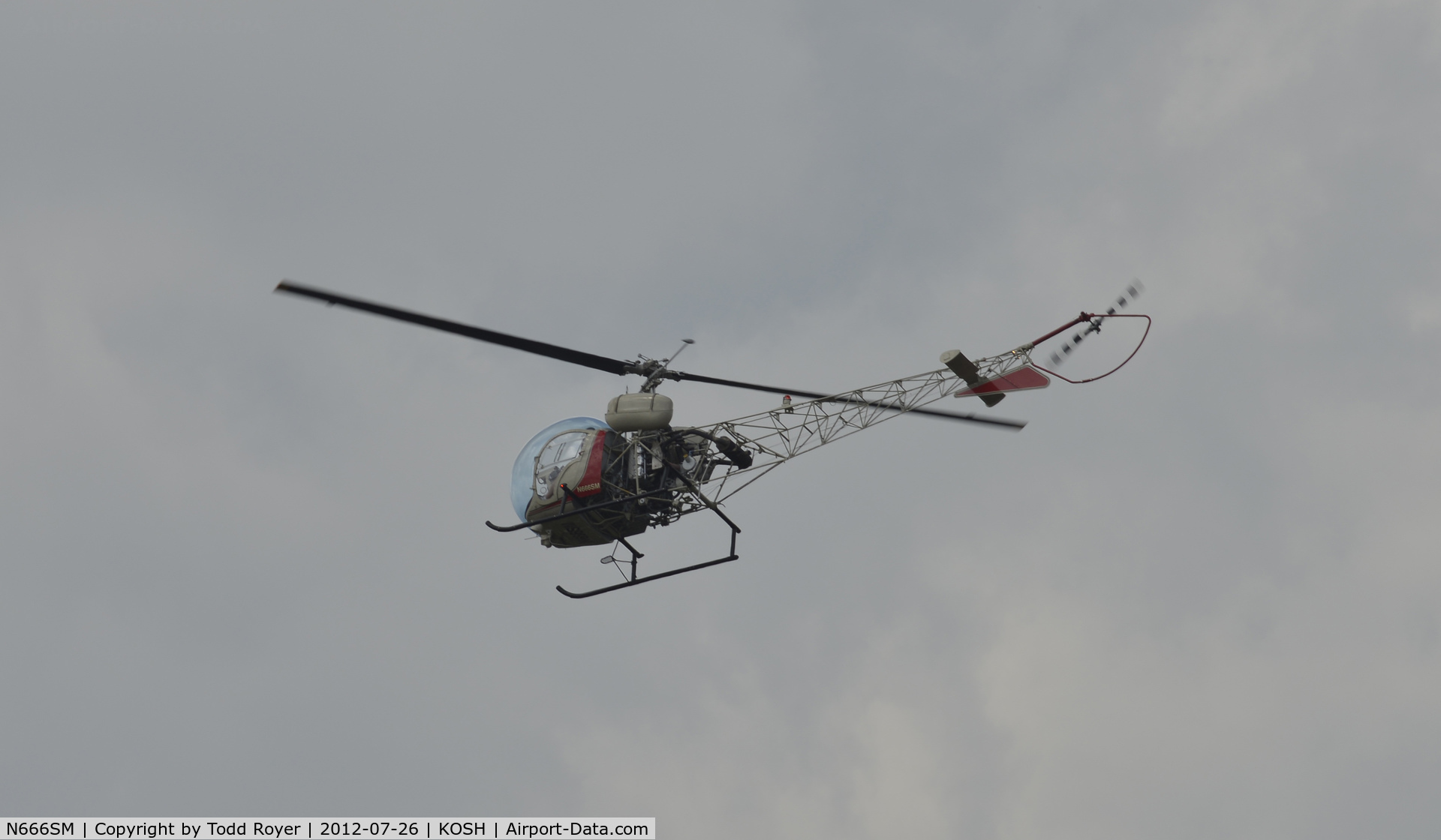 N666SM, Bell 47G-3B-1 Sioux C/N 3533, Airventure 2012