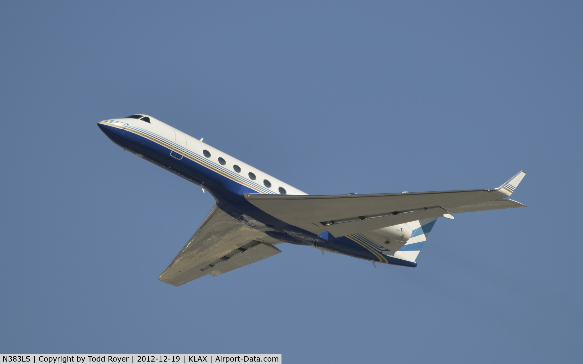 N383LS, 1998 Gulfstream Aerospace G-IV C/N 544, Departing LAX