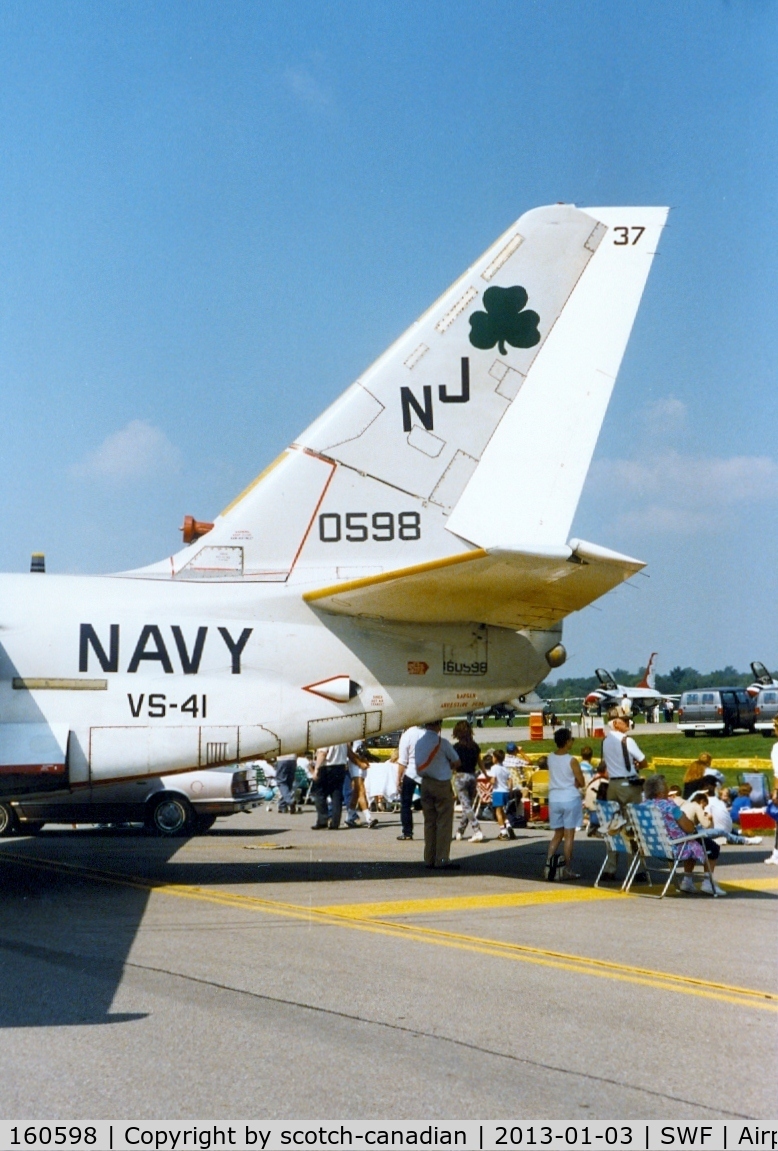 160598, Lockheed S-3A Viking C/N 394A-1178, Lockheed S-3A Viking, 160598, of VS-41 at the 1989 Stewart International Airport Air Show, Newburgh, NY