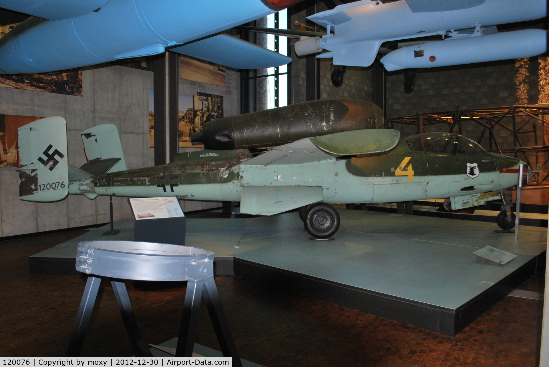 120076, Heinkel He-162A-2 Volksjager C/N 120076, Heinkel He-162A-2 Salamander at the Berlin Technical Museum.