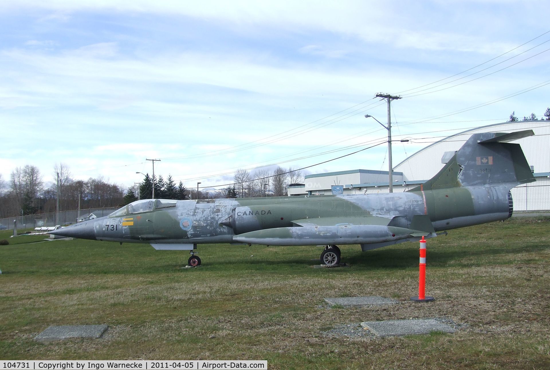 104731, Canadair CF-104 Starfighter C/N 683A-1031, Lockheed (Canadair) CF-104 (F-104G) Starfighter at Comox Air Force Museum, CFB Comox