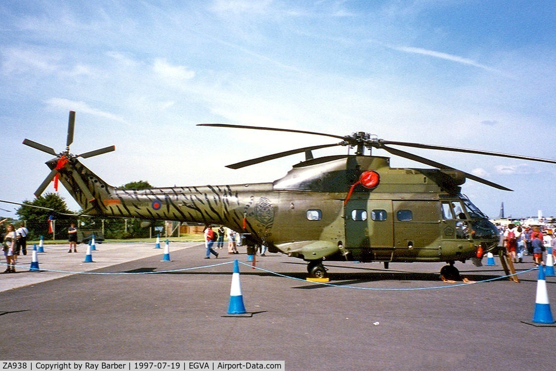 ZA938, 1980 Westland Puma HC.1 C/N 1650, Aerospatiale SA.330 Puma HC.1 [1650] (RAF) RAF Fairford~G 19/07/1997. Seen here in special 