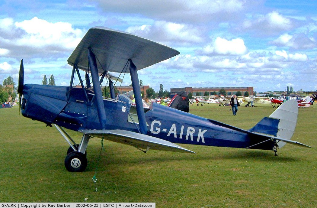 G-AIRK, 1939 De Havilland DH-82A Tiger Moth II C/N 82336, De Havilland DH.82A Tiger Moth [82336] Cranfield~G 23/06/2002