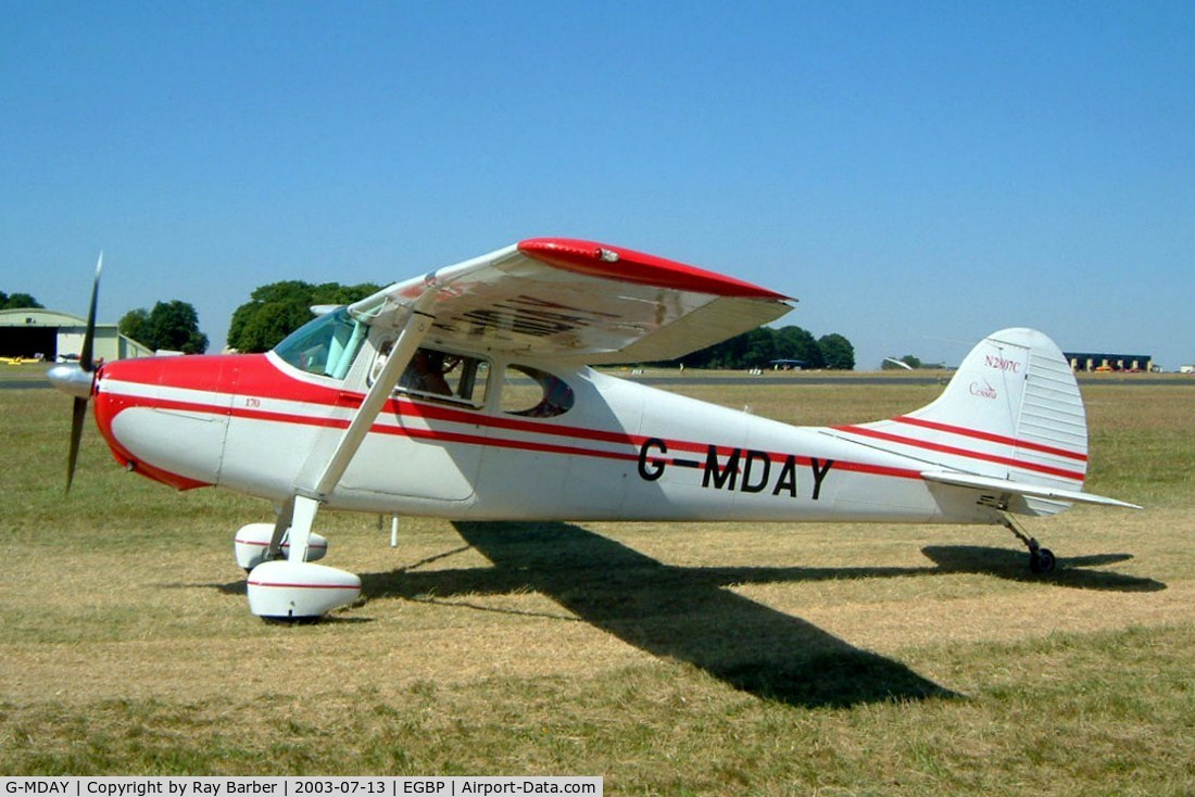 G-MDAY, 1954 Cessna 170B C/N 26350, Cessna 170B [26350] Kemble~G 13/07/2003