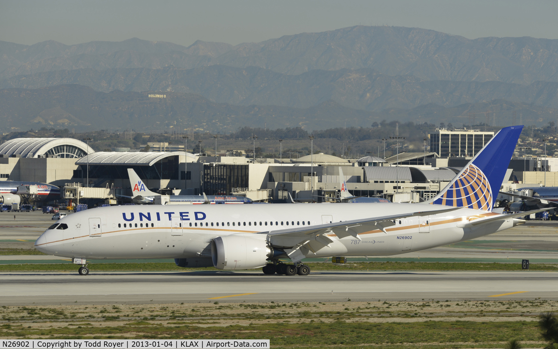 N26902, 2012 Boeing 787-8 Dreamliner C/N 34822, Arriving at LAX on 25L