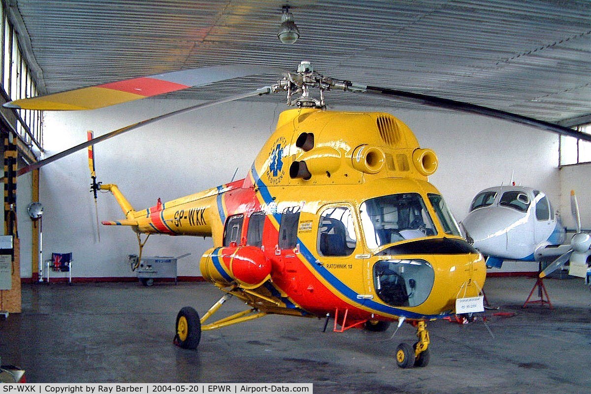 SP-WXK, 1974 Mil Mi-2 Hoplite C/N 513407044, Mil Mi-2 Hoplite [513407044] (Polish Air Rescue) Wroclaw-Strachowice~SP 20/05/2004
