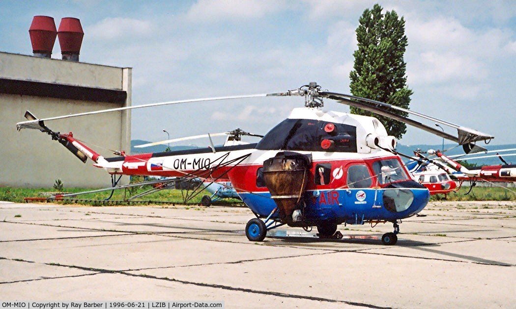 OM-MIO, 1982 Mil Mi-2 Hoplite C/N 527735072, Mil Mi-2 Hoplite [527735072] (Slov-Air) Bratislava-M R Stefanik~OM 21/06/1996