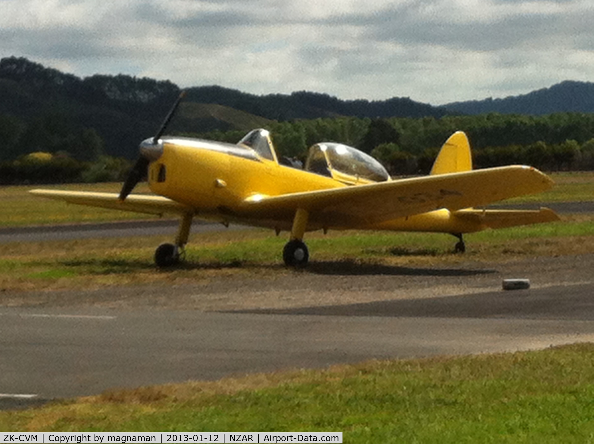 ZK-CVM, De Havilland Canada DHC-1A-1 Chipmunk C/N 34, Old yellow chippy