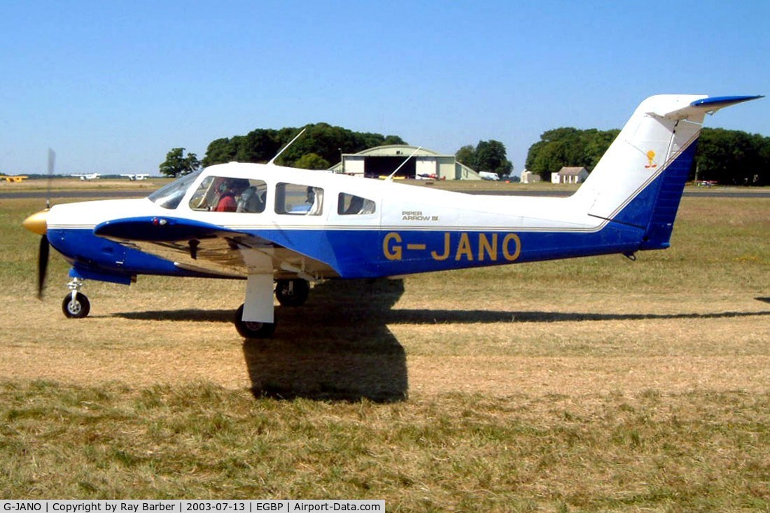 G-JANO, 1979 Piper PA-28RT-201 Arrow IV C/N 28R-7918091, Piper PA-28RT-201 Arrow IV [28R-7918091] Kemble~G 13/07/2003