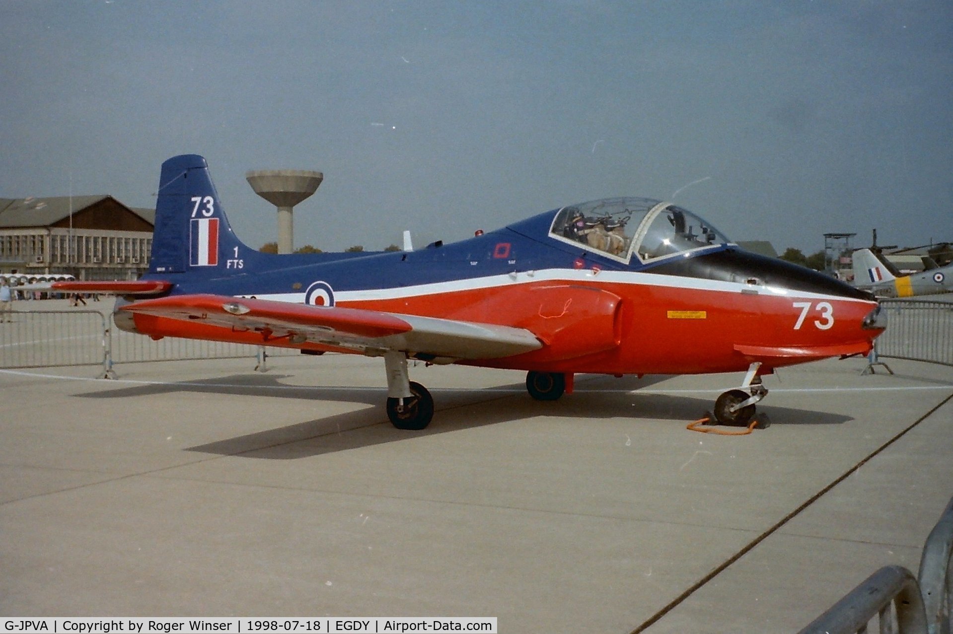 G-JPVA, 1971 BAC 84 Jet Provost T.5A C/N EEP/JP/953, At the RNAS Yeovilton International Air Show 1998. Marked 73/1FTS and served as XW289 in the RAF.