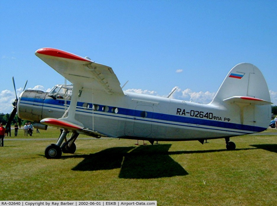 RA-02640, 1972 Antonov An-2 C/N 1G139-52, Antonov An-2P [1G139-52] Barkarby~SE 01/06/2002