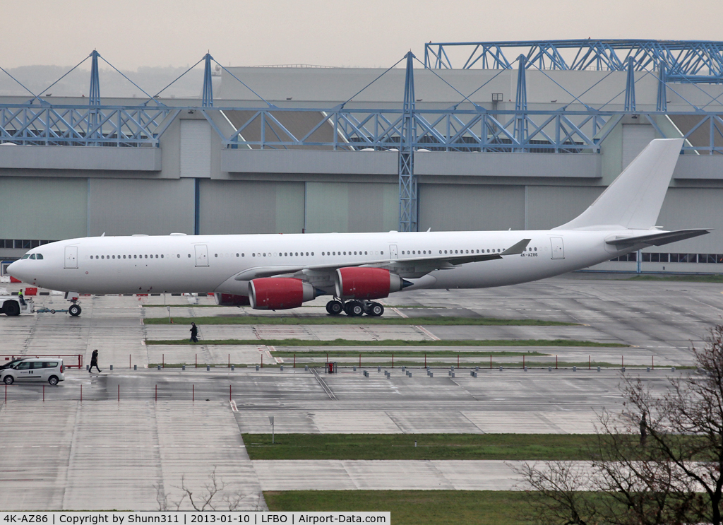 4K-AZ86, 2008 Airbus A340-542 C/N 894, Ready for delivery... Basic Kingfisher c/s