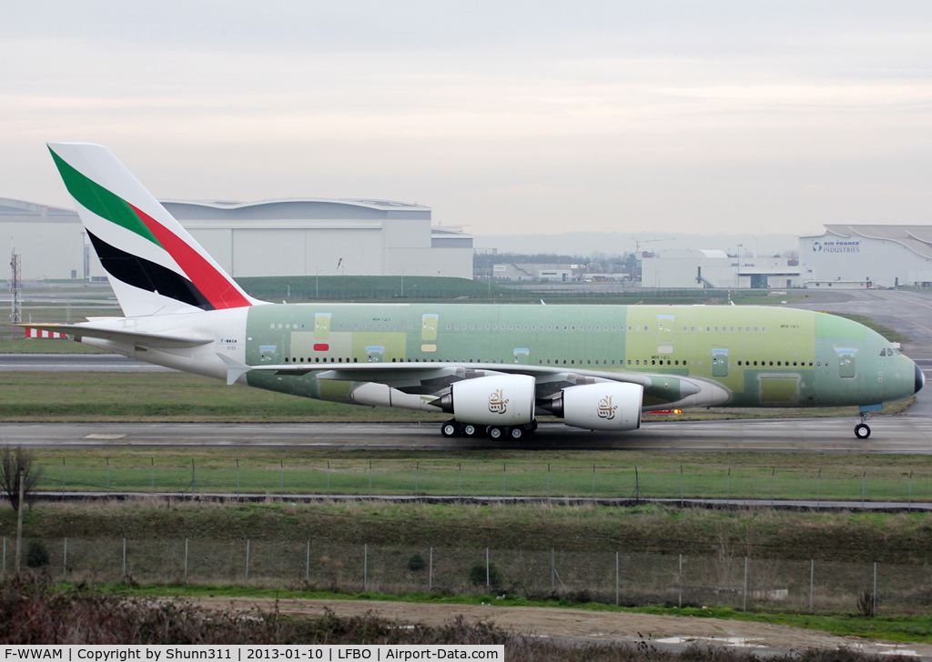 F-WWAM, 2012 Airbus A380-861 C/N 123, C/n 0123 - For Emirates as A6-EEI