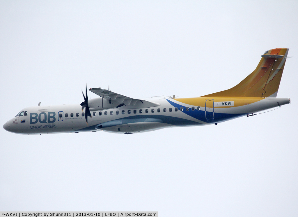 F-WKVI, 1998 ATR 72-212A C/N 570, C/n 0570 - Wearing his corporate identity as BQB Lineas Aereas... To be CX-LFL... Ex. Air Nostrum as EC-HEI
