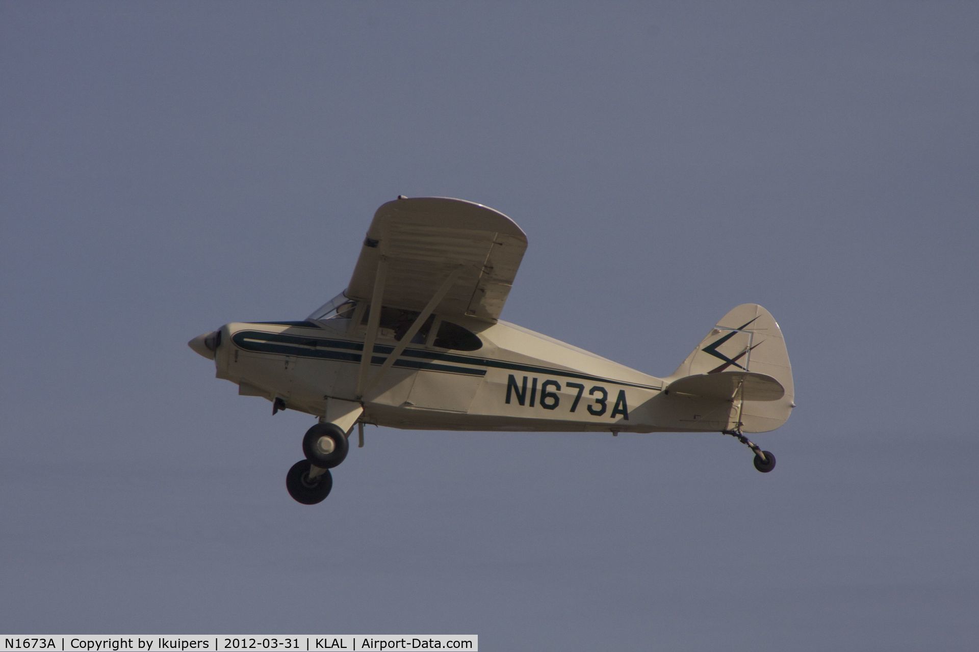 N1673A, 1952 Piper PA-22 C/N 22-436, Leaving Sun'n Fun 2012