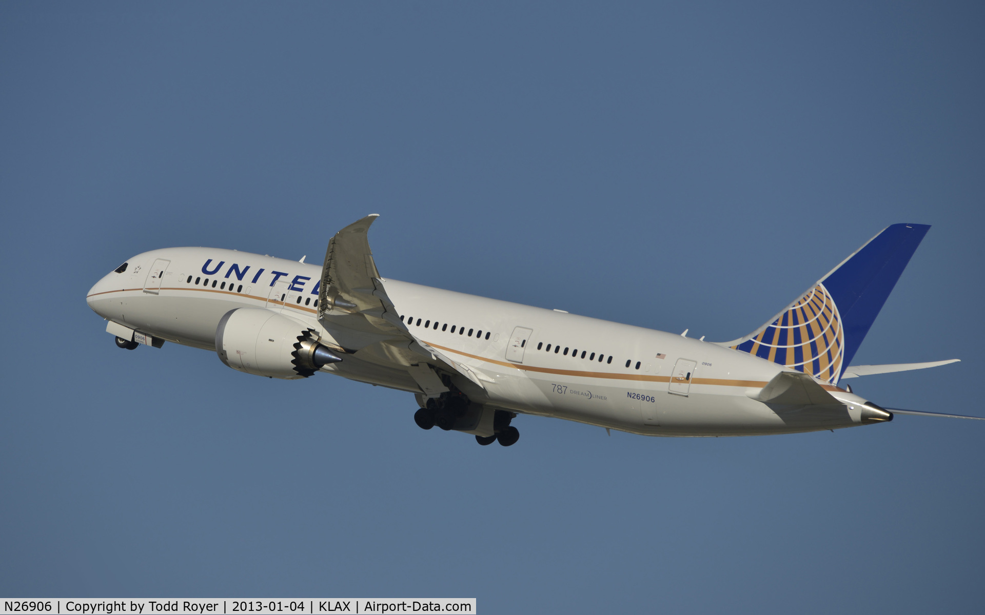 N26906, 2012 Boeing 787-8 Dreamliner C/N 34829, Departing LAX