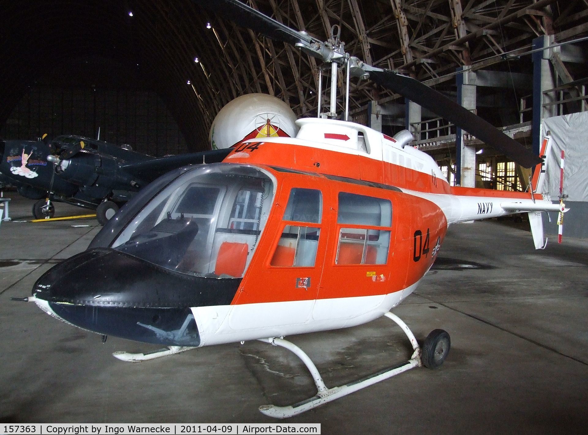 157363, Bell TH-57A Sea Ranger C/N 5009, Bell TH-57A Sea Ranger at the Tillamook Air Museum, Tillamook OR