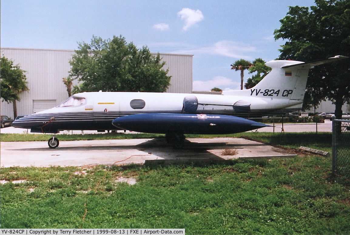 YV-824CP, 1968 Learjet 24 C/N 24-173, Venezualian registered Learjet 24 c/n 173 at Ft.Lauderdale Exec in 1999