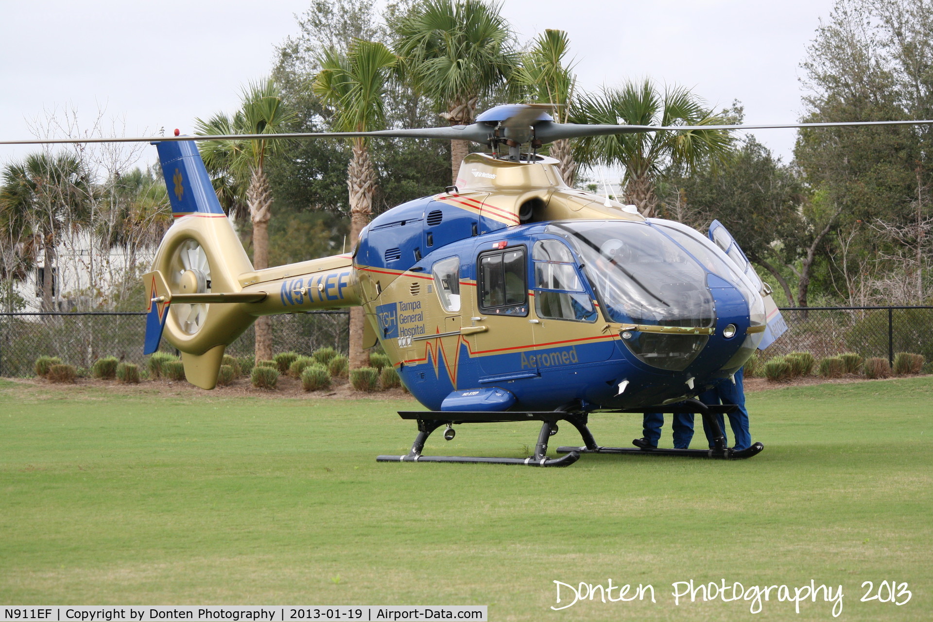 N911EF, 2005 Eurocopter EC-135T-2 C/N 0382, Aeromed (N911EF) lands at JetBlue Park for the American Heroes Air Show
