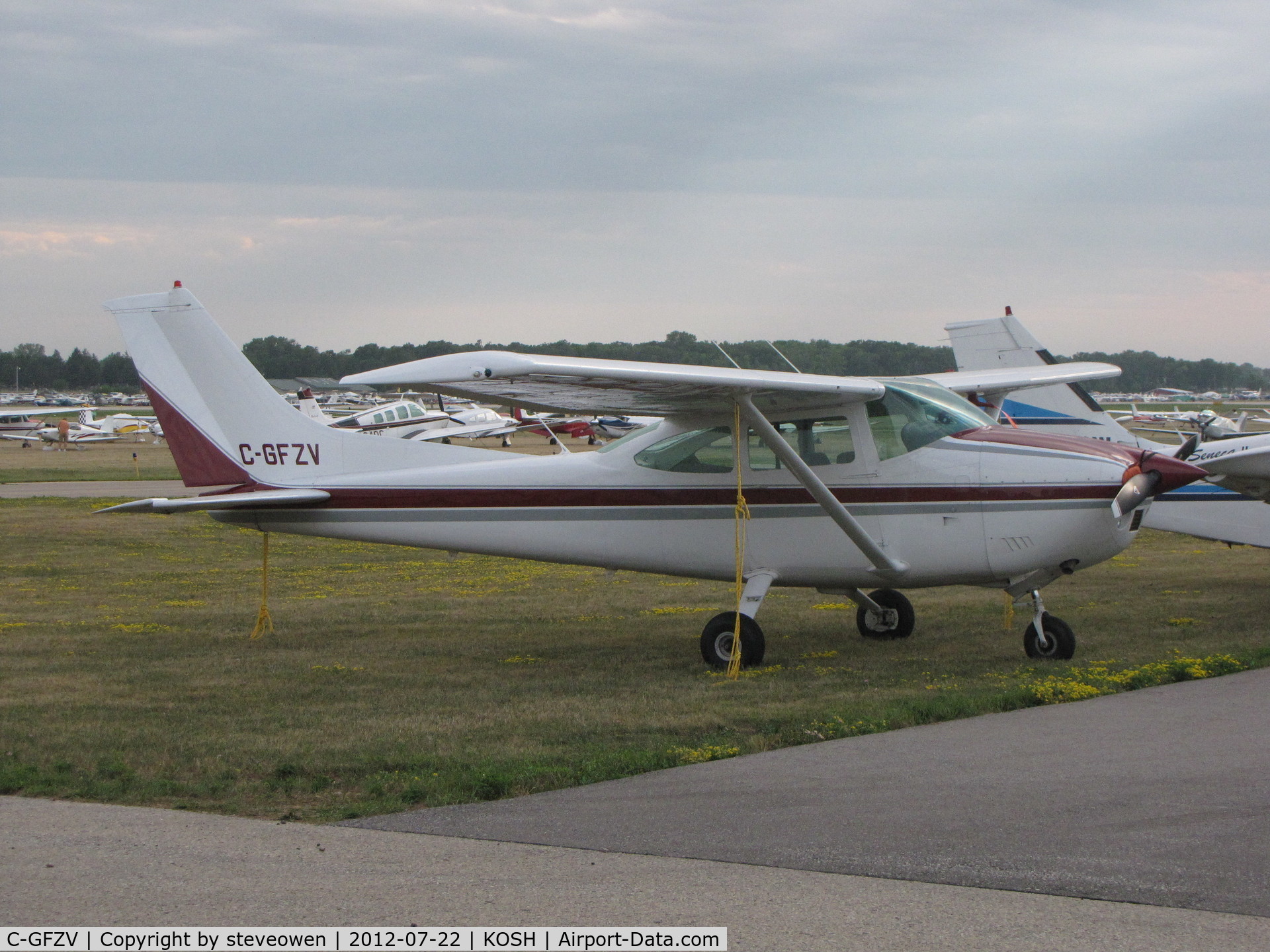 C-GFZV, 1977 Cessna 182Q Skylane C/N 182-65406, park at Oshkosh EAA2012