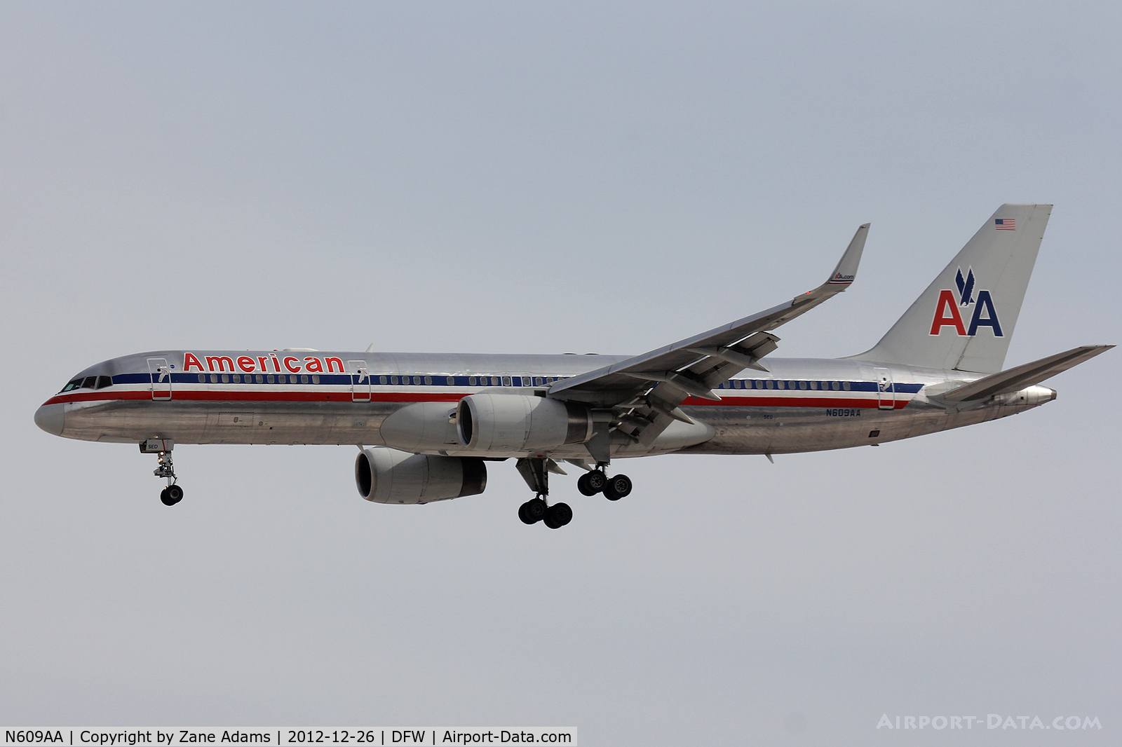 N609AA, 1996 Boeing 757-223 C/N 27447, American Airlines at DFW Airport.