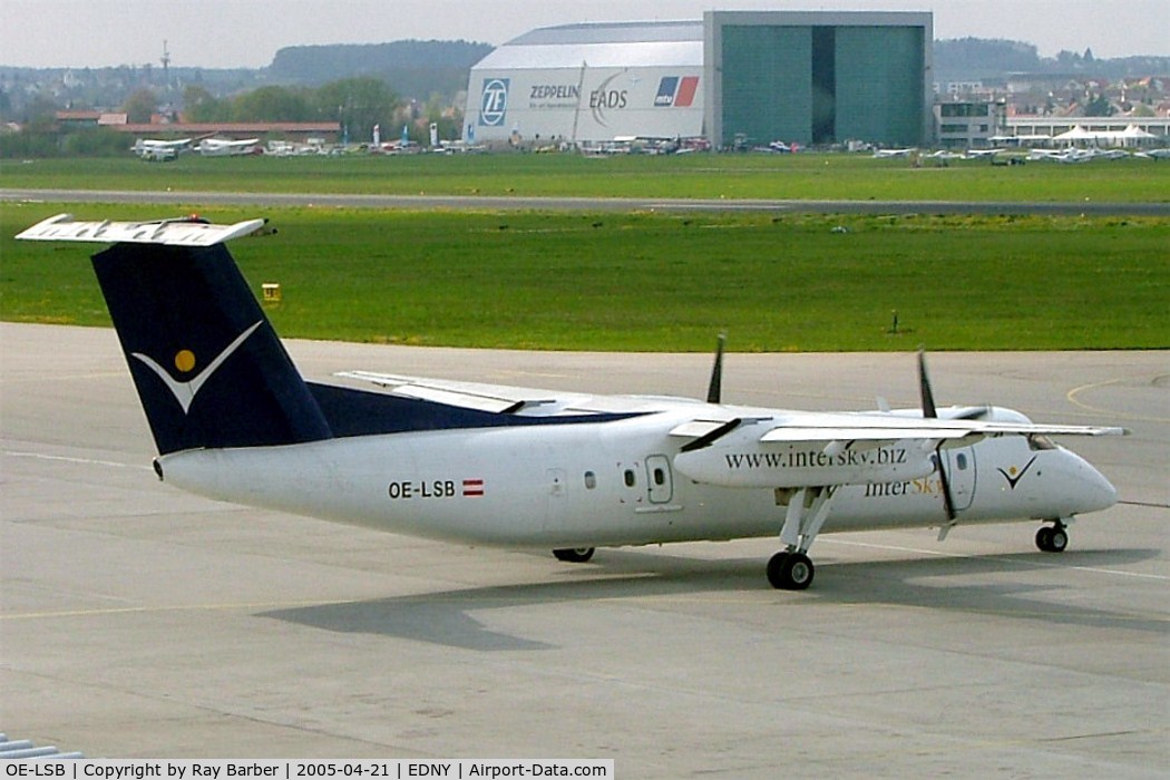 OE-LSB, 1998 De Havilland Canada DHC-8-314Q Dash 8 C/N 525, DHC-8Q-311 Dash 8 [525] (Intersky) Friedrichshafen~D 21/04/2005