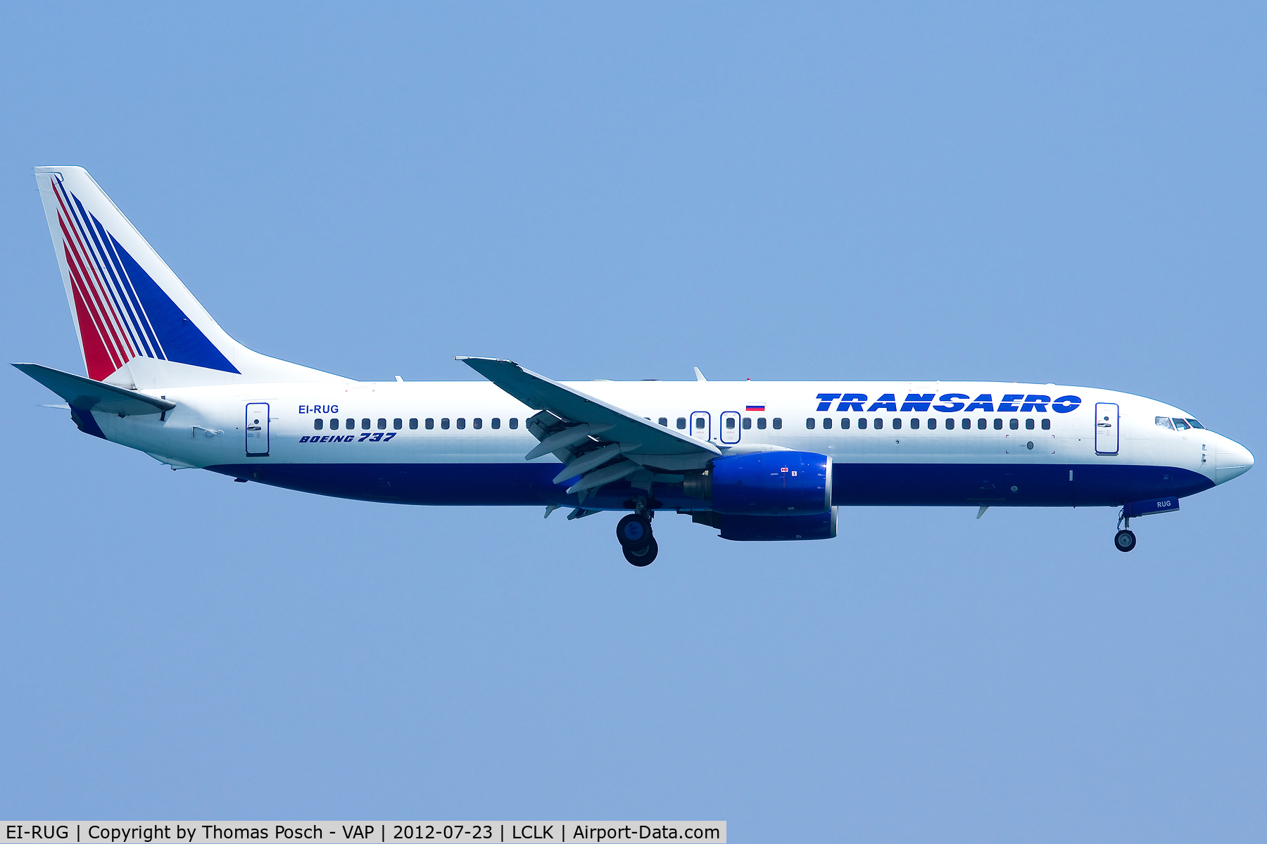 EI-RUG, 1999 Boeing 737-86N C/N 28610, Transaero Airlines