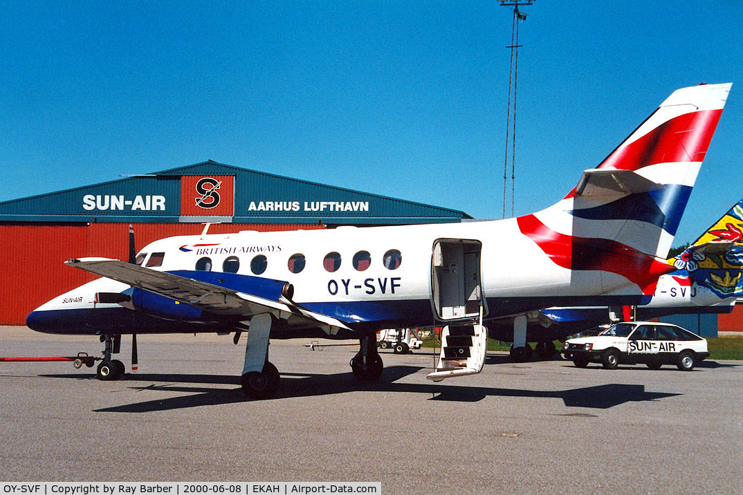 OY-SVF, 1985 British Aerospace BAe-3102 Jetstream 31 C/N 686, British Aerospace BAe Jetstream 3101 [686] (Sun Air) Aarhus~OY 08/06/2000